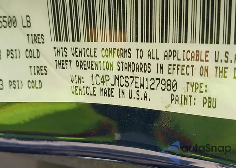 2014 Jeep Cherokee Latitude from USA, damaged, VIN 1C4PJMCS7EW127980